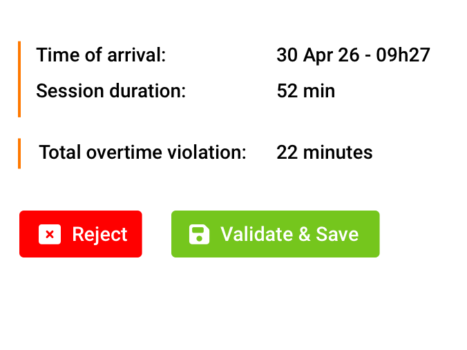 No-stop violation captured — timestamped evidence